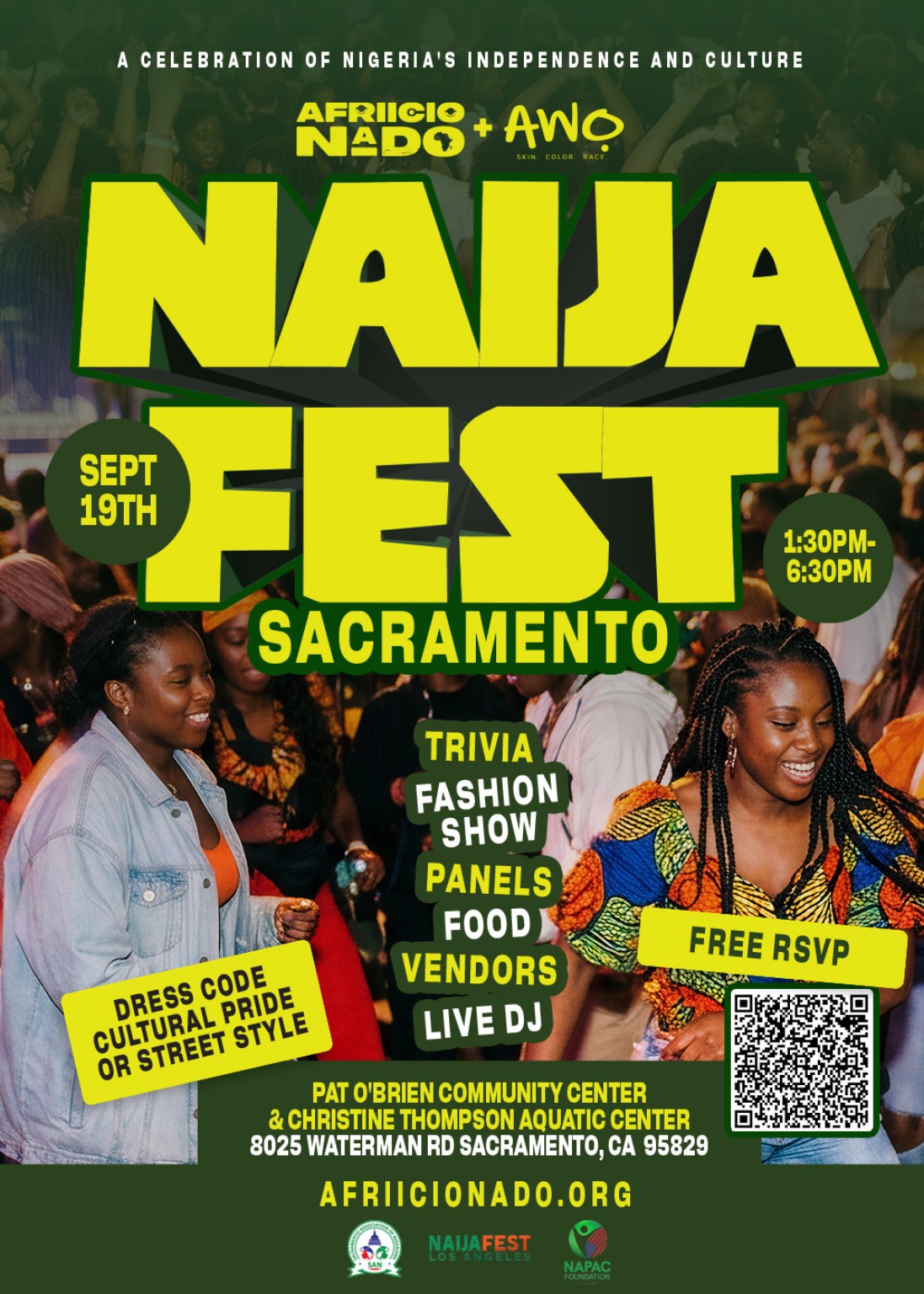 People celebrating at Naija Fest Sacramento